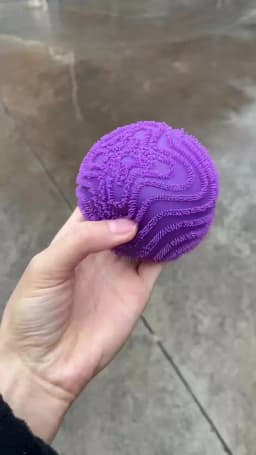 NeeDoh Fuzz Ball Wonder Waves Sensory Squeeze Toy Textured Stress Relief Fidget Ball for Adults Kids