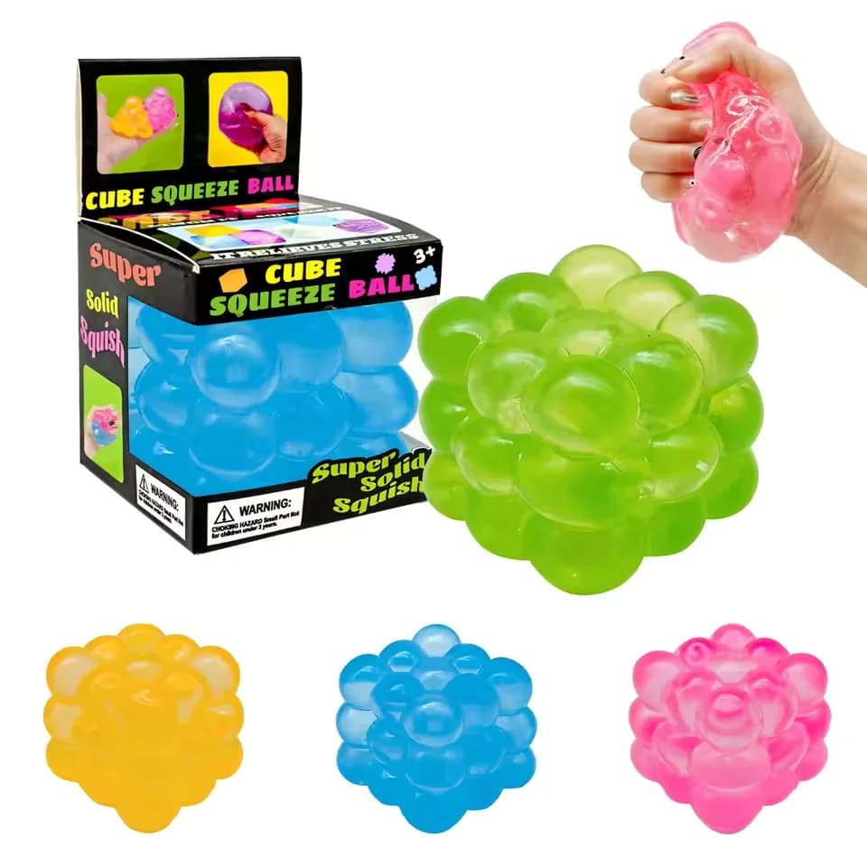 Schylling Nice Cube Sensory Fidget Stress Relief Anxiety Tool for Focus ADHD Office Desk Calming Gadget