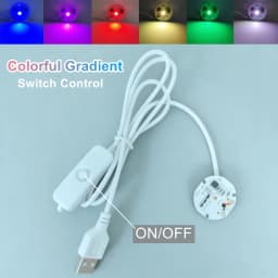 4/2/1Pcs Dimmable High Brightness 5V USB Colorful Gradient LED RGB Light Board Remote Control DIY Model Display Light PCB Board