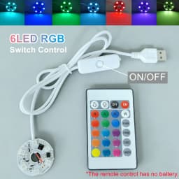 4/2/1Pcs Dimmable High Brightness 5V USB Colorful Gradient LED RGB Light Board Remote Control DIY Model Display Light PCB Board