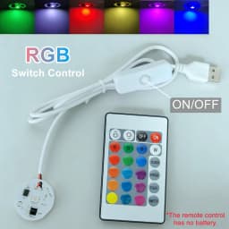 4/2/1Pcs Dimmable High Brightness 5V USB Colorful Gradient LED RGB Light Board Remote Control DIY Model Display Light PCB Board