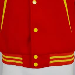 Michael Jackson Cosplay Varsity Jacket Red Yellow Colorblock Baseball Jacket Retro Bomber Coat For Stage Performance Daily Wear