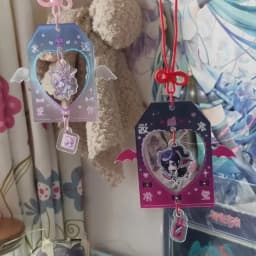 Game NEEDY GIRL OVERDOSE Keychain Cosplay Ame Rain Kawaii Acrylic Backpack Pendant Decorative  Girl Gift