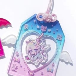 Game NEEDY GIRL OVERDOSE Keychain Cosplay Ame Rain Kawaii Acrylic Backpack Pendant Decorative  Girl Gift