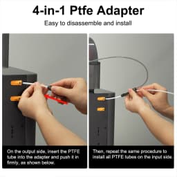 4 in 1 PTFE Filament Tube Adapter For Bambu Lab H2 P1 X1 A1 3D Printer Filament Clean Pad Multi-Material Compatible No-Clogging