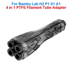 4 in 1 PTFE Filament Tube Adapter For Bambu Lab H2 P1 X1 A1 3D Printer Filament Clean Pad Multi-Material Compatible No-Clogging