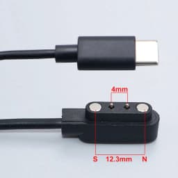 YanXi 2Pin 4Pin Smartwatch Dock Charger Adapter USB Charging Cable Cord for Adult/Kids Smart Watch Power Charge Wire Accessories