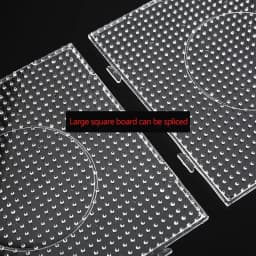 4PCS 2.6mm/5mm Fuse Beads Transparent Big Square Pegboards Ironing Beads Boards DIY Material Template Melting Beads Pegboard