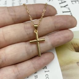 2021 New Crystal Cross Necklace Golden Silver Color Female  Pendant Necklace Gift For Men Women Dropshipping Neck Jewelry