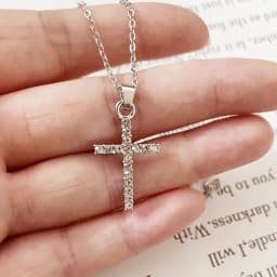 2021 New Crystal Cross Necklace Golden Silver Color Female  Pendant Necklace Gift For Men Women Dropshipping Neck Jewelry