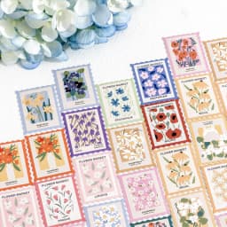46pcs Flower Post Office Series Decorative Boxed Stickers Scrapbooking Label Diary Stationery Album Phone Journal Planner