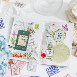 46pcs Flower Post Office Series Decorative Boxed Stickers Scrapbooking Label Diary Stationery Album Phone Journal Planner