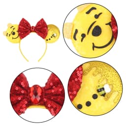 Winnie the Pooh Mouse  Ears Headband Hot Cartoon Character Mickey Mouse Hairband Girls Cosplay Party New Kids Hair Accessories