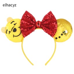Winnie the Pooh Mouse  Ears Headband Hot Cartoon Character Mickey Mouse Hairband Girls Cosplay Party New Kids Hair Accessories