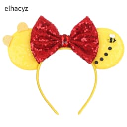 Winnie the Pooh Mouse  Ears Headband Hot Cartoon Character Mickey Mouse Hairband Girls Cosplay Party New Kids Hair Accessories