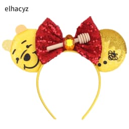 Winnie the Pooh Mouse  Ears Headband Hot Cartoon Character Mickey Mouse Hairband Girls Cosplay Party New Kids Hair Accessories