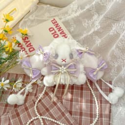 Y2K Korean Kawaii Cat Lolita Bag Cute PU Shoulder Bag Girls Transparent Pocket Harajuku Crossbody Bag Women's Fashion Backpacks