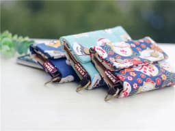 Canvas Cartoon Totoro Cat Printed Dog Women Fold Short Wallet Organizer Cute Mini Money Key Bag Coin Pocket Purse for Children