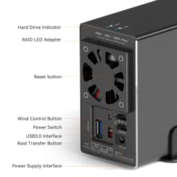 MAIWO 3.5 Inch HDD Case SATA RAID Storage Enclosure Dual Bay Hard Drive Docking Station for 2.5/3.5 Inch External Hard Drive Box
