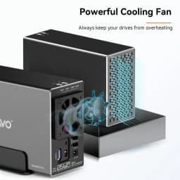 MAIWO 3.5 Inch HDD Case SATA RAID Storage Enclosure Dual Bay Hard Drive Docking Station for 2.5/3.5 Inch External Hard Drive Box