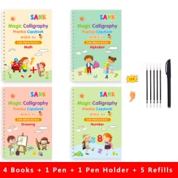 Sank Magic Practice Copybook Pen Preschools Kids Calligraphy English Verison Free Wiping Children Reusable Writing Book