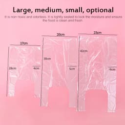 100PCS Transpare Roll Fresh-keeping Plastic Bags of Vacuum Food Saver Bag 3 Sizes Food Storage Bags with Handle Keep Fresh ZXH