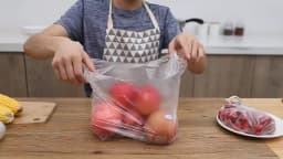 100PCS Transpare Roll Fresh-keeping Plastic Bags of Vacuum Food Saver Bag 3 Sizes Food Storage Bags with Handle Keep Fresh ZXH