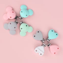 Lofca Silicone Clip 5 PCS Baby Pacifiers for DIY Pacifier Chain Nursing Teething Baby Gifts Food Grade Free BPA Baby