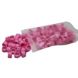 100 Pcs 8mm Inner Diameter 7mm Height Birds Foot Rings 10 Colors Without Text Parrot Pigeon Identification Ring Birds Carriers