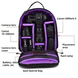 Outdoor Wear-resisting DSLR Digital Camera Video Backpack Waterproof Multi-functional Breathable Photograph Camera Bags Box Bags