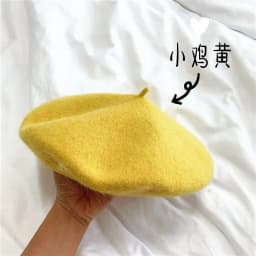 New Adult Casual Wool berete hats Woolen Artist hat Thick warm Flat French Pumpkin caps