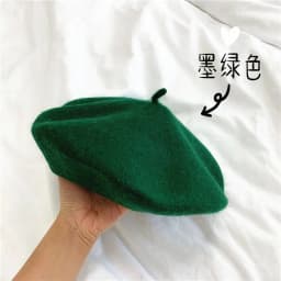 New Adult Casual Wool berete hats Woolen Artist hat Thick warm Flat French Pumpkin caps