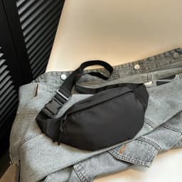 Waist bag men's fashion running sports fitness waist bag women's fashion mobile phone bag outdoor casual chest bag large capacity fashion versatile women's multi-functional compact stylish casual one-shoulder cross-body chest bag waist bag women's bag cross-body versatile casual nylon fashion cross-body bag chest bag men