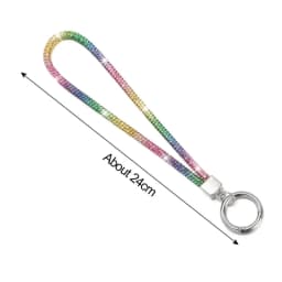 Glitter Rhinestone Phone Lanyard Phone Crystal Wrist Straps Keychain Hanging Anti-lost Rope Bling Bling Hanging Cord
