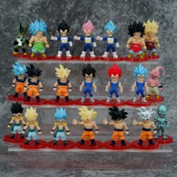 21pcs/lot Dragon Ball Mini Figure Super Saiyan Goku Vegeta Action Figures DBZ Dolls Model Toys Gifts