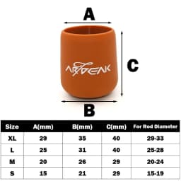 OUTKIT 1pcs Fishing Rod Handle Protective Case Silica gel Lure Rod Bottom Protector Random ColorTackle Accessories