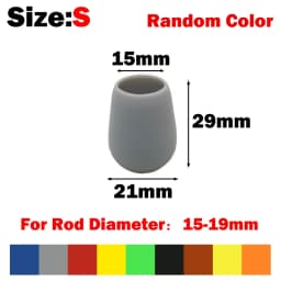 OUTKIT 1pcs Fishing Rod Handle Protective Case Silica gel Lure Rod Bottom Protector Random ColorTackle Accessories