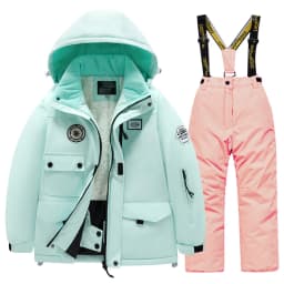 Winter Children's Skiing Suit for Boys and Girls, Windproof and Waterproof Thick Coat for Warmth and Snow Playing Equipment