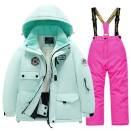 Winter Children's Skiing Suit for Boys and Girls, Windproof and Waterproof Thick Coat for Warmth and Snow Playing Equipment