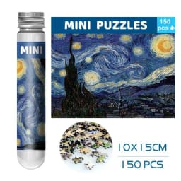 150PCS/Set Oil Painting Jigsaw Puzzles Mini Test Tube Oil Painting Jigsaw Gifts Family Educational Toys Adult Children