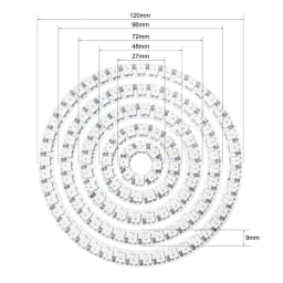 WS2812b Led Ring Addressable 8/16/24/35/45Leds 5050 RGB Led Diode Ring Color IC Built-in LED