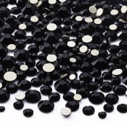 1440Pcs Mix Size SS3-SS20 Champagne Glass Flat Back Rhinestone Golden Shadow Glitter Non Hotfix Rhinestones for Nail Art Clothes