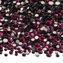 1440Pcs Mix Size SS3-SS20 Champagne Glass Flat Back Rhinestone Golden Shadow Glitter Non Hotfix Rhinestones for Nail Art Clothes