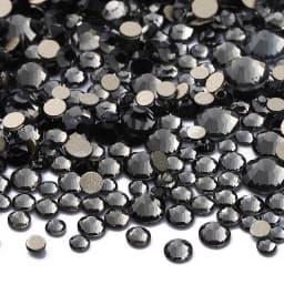 1440Pcs Mix Size SS3-SS20 Champagne Glass Flat Back Rhinestone Golden Shadow Glitter Non Hotfix Rhinestones for Nail Art Clothes