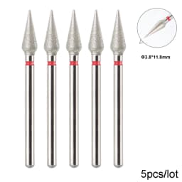 BNG 5PCS Cutters for Manicure Diamond Nail Drill Bit Set of Milling Diamond Bit Milling Cutter Nail Bits for Nail Drill Machine