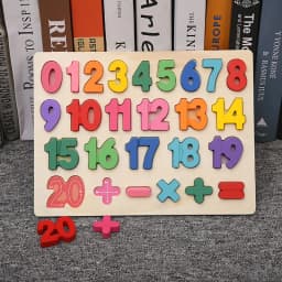 Toddlers Wooden Puzzle Montessori Baby Toys ABC Alphabet Number Shape Matching Board Game Preschool Educational Toy for Kids 2-4