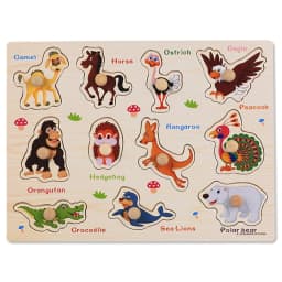 Toddlers Wooden Puzzle Montessori Baby Toys ABC Alphabet Number Shape Matching Board Game Preschool Educational Toy for Kids 2-4