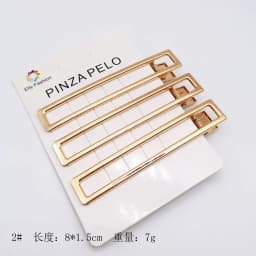 3pcs/set Korean Simple Metal Hairpins for Women Hollow Out Bangs Side Clip Gold Color Hairgrip Broken Hair Styling Accessories