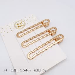 3pcs/set Korean Simple Metal Hairpins for Women Hollow Out Bangs Side Clip Gold Color Hairgrip Broken Hair Styling Accessories