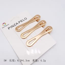 3pcs/set Korean Simple Metal Hairpins for Women Hollow Out Bangs Side Clip Gold Color Hairgrip Broken Hair Styling Accessories
